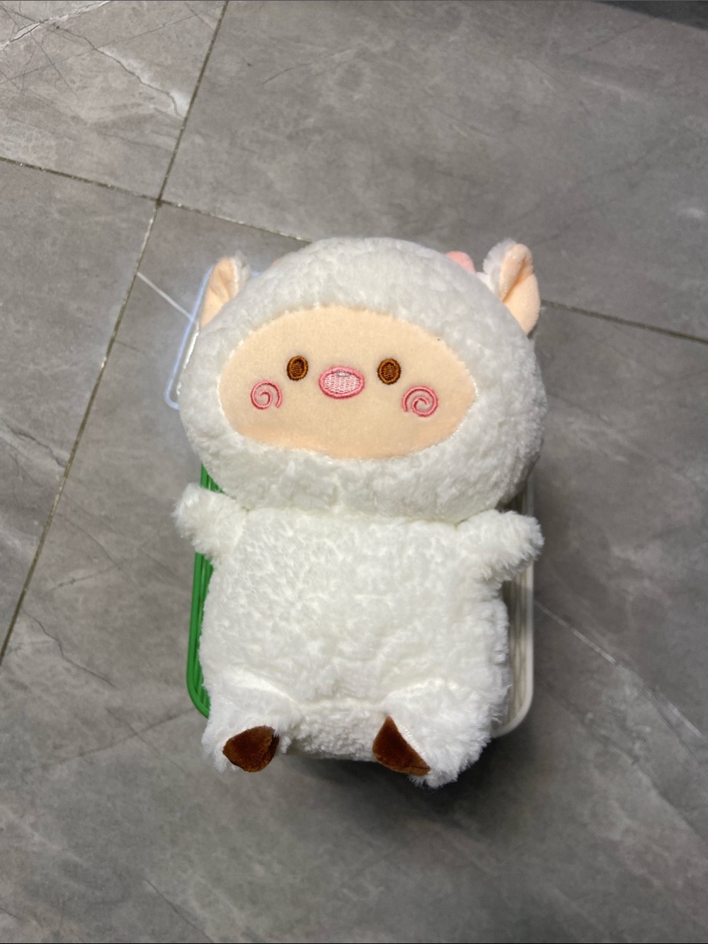 Cute White Plush Lamb Stuffed Animal - Soft Cuddle Toy